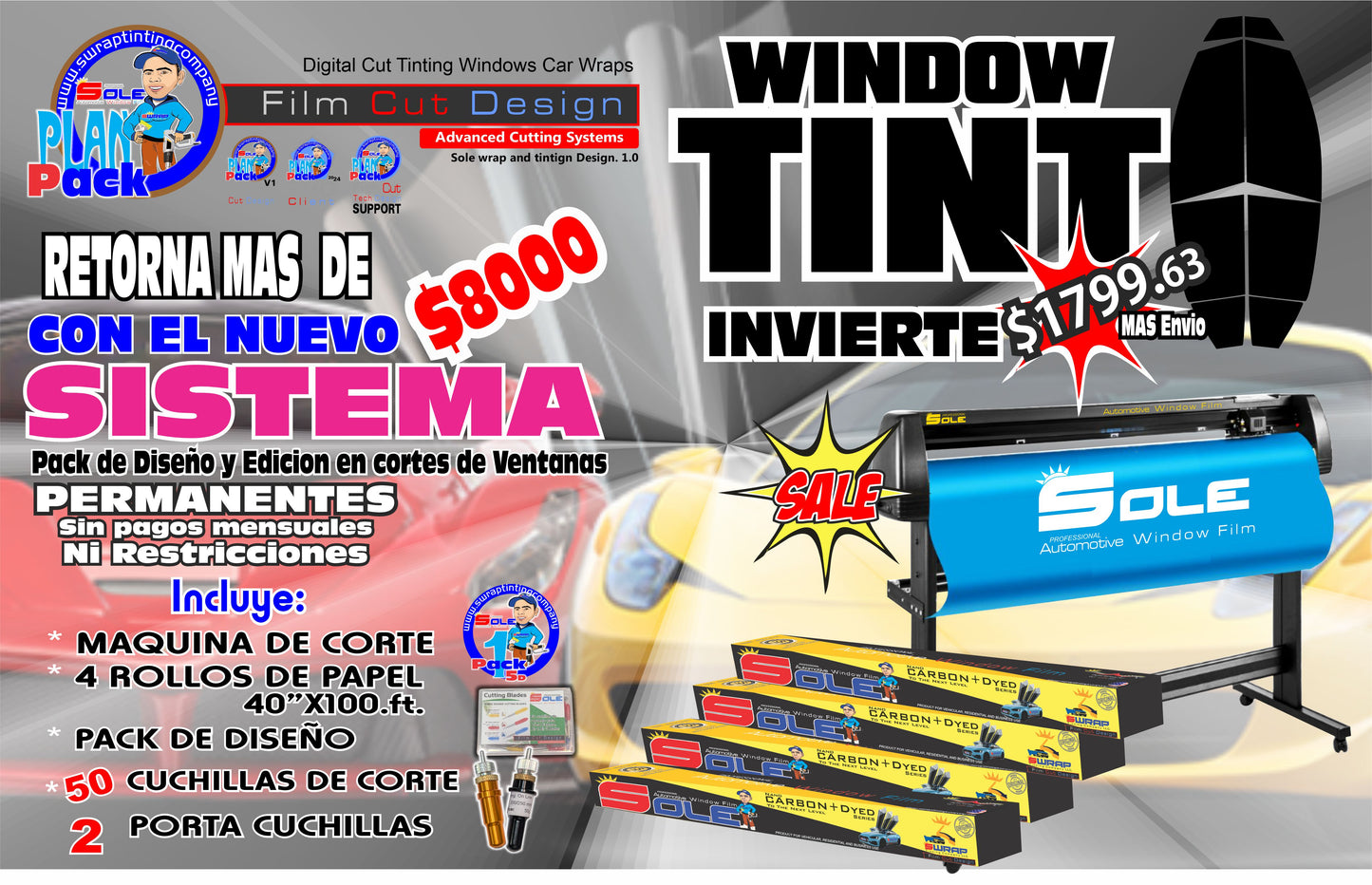 OFERTA EMPRENDEDOR INCLUYE +50 DISEÑOS PACK