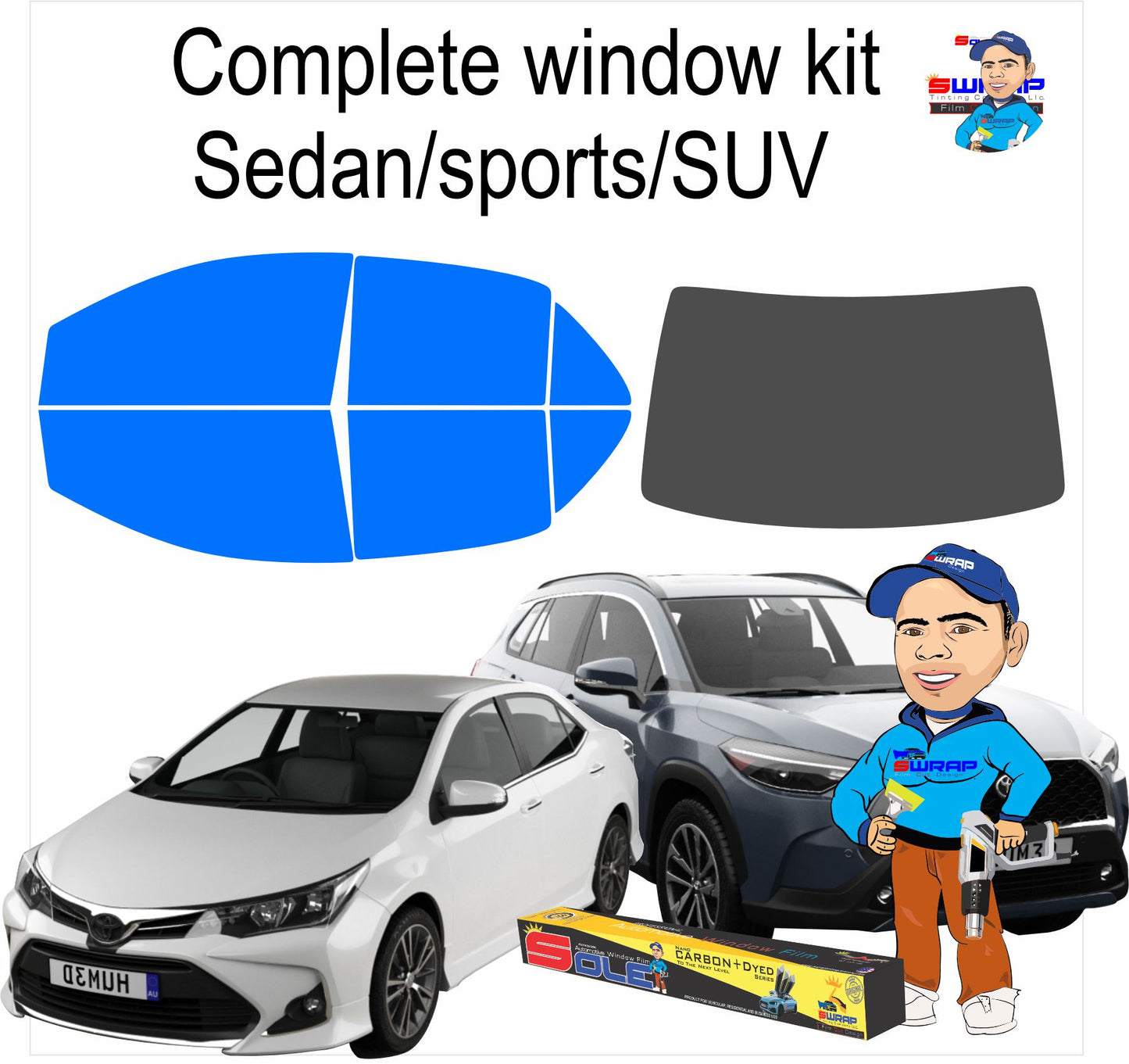 Pre-cut/Ncarbon  Complete Kit  Window